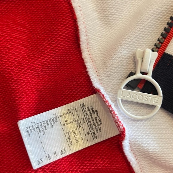 LACOSTE French Sporting Spirit Edition Zip-Up Fleece Jacket - Men/ Unisex- XS - Picture 6 of 10